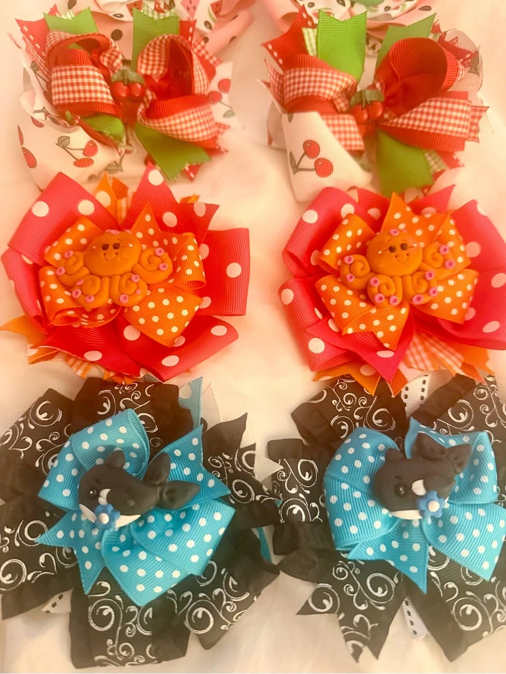 Kids Ribbon Hair Bows - Multicolor Pack